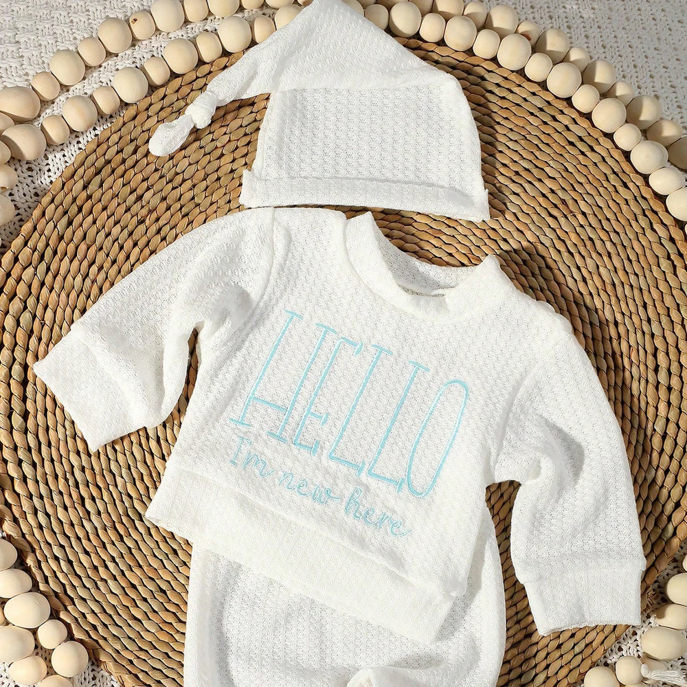 “Hello” Newborn Photo Romper | Braviixx