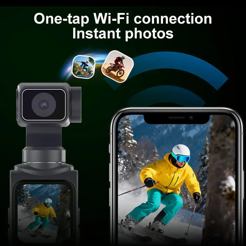 4K Pocket Gimbal Camera | Wi-Fi & Face Tracking | Braviixx