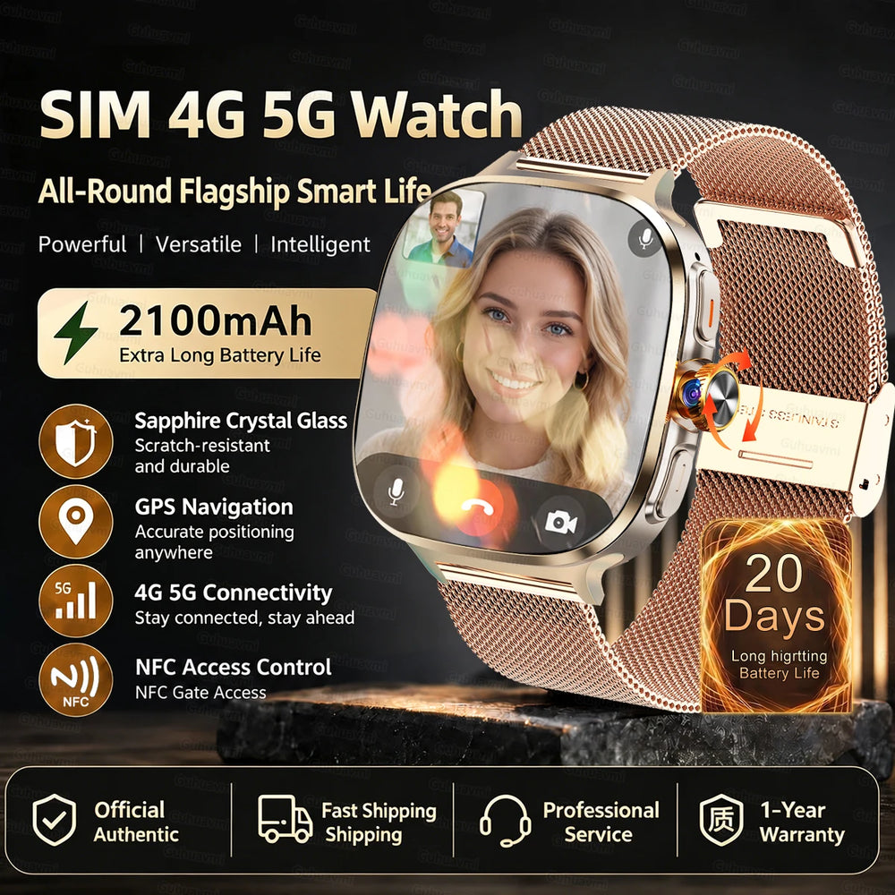 4G SIM Smartwatch | GPS, Wi-Fi & Camera | Braviixx