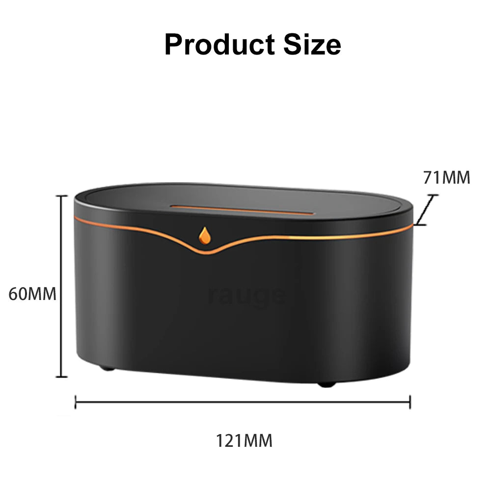 150 ml Flame-Effect USB Aroma Diffuser | 7-Colour LED Light | Braviixx