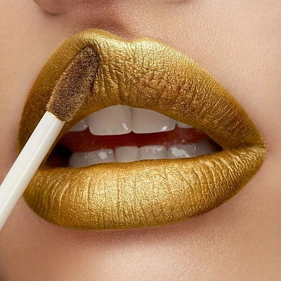 Pudaier Glittering Lip Gloss | Metallic Liquid Lipstick | Waterproof, Long-Lasting | 2 Shades