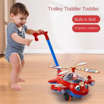 Push-Along Airplane Toy with Bell | Braviixx