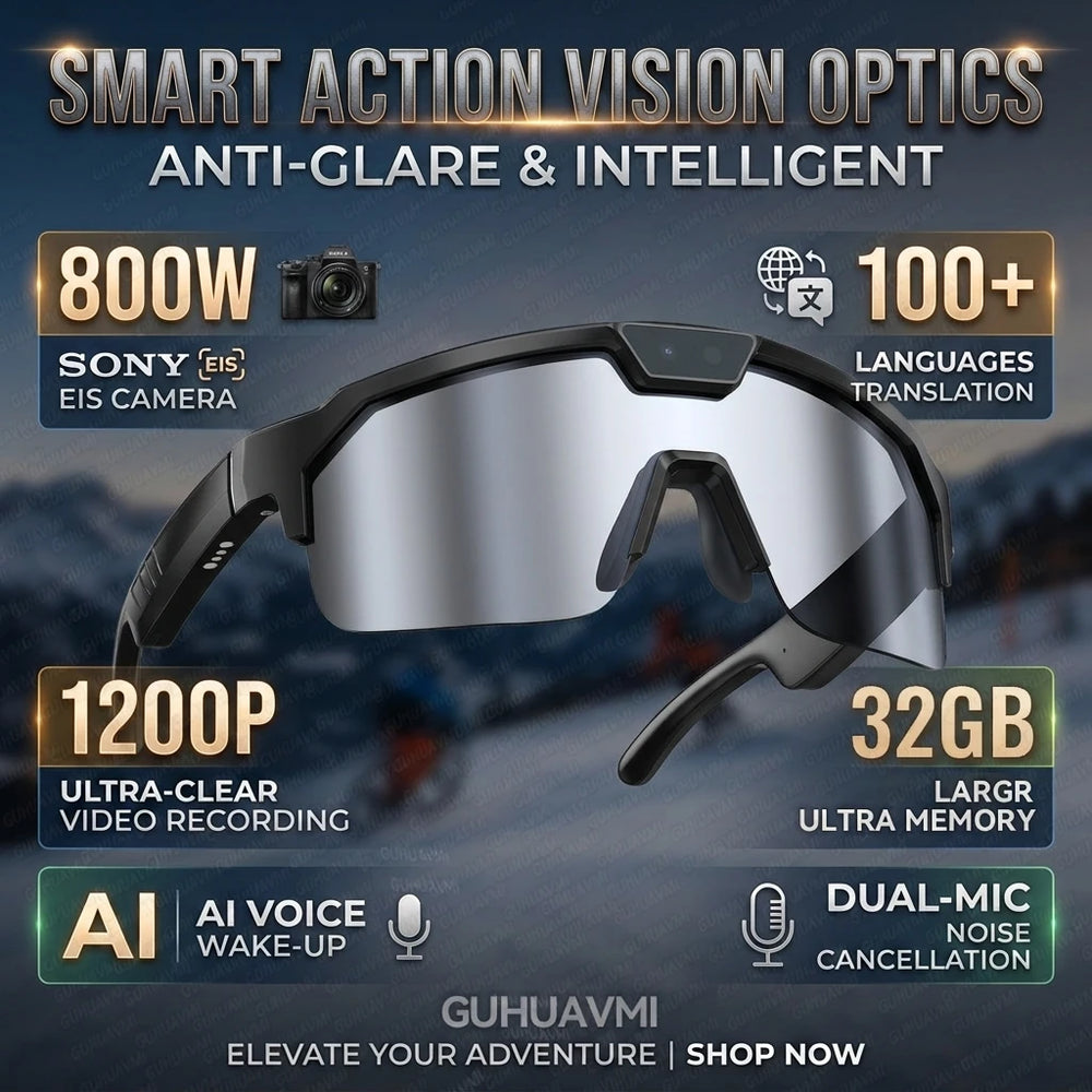 AI Camera Smart Glasses with Bluetooth Audio | Braviixx