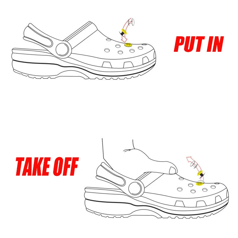 Pearl Bowknot Shoe Charm Set | DIY Detachable Shoe Buckle Decor | Punk Heart & Flowers | 3 Colors