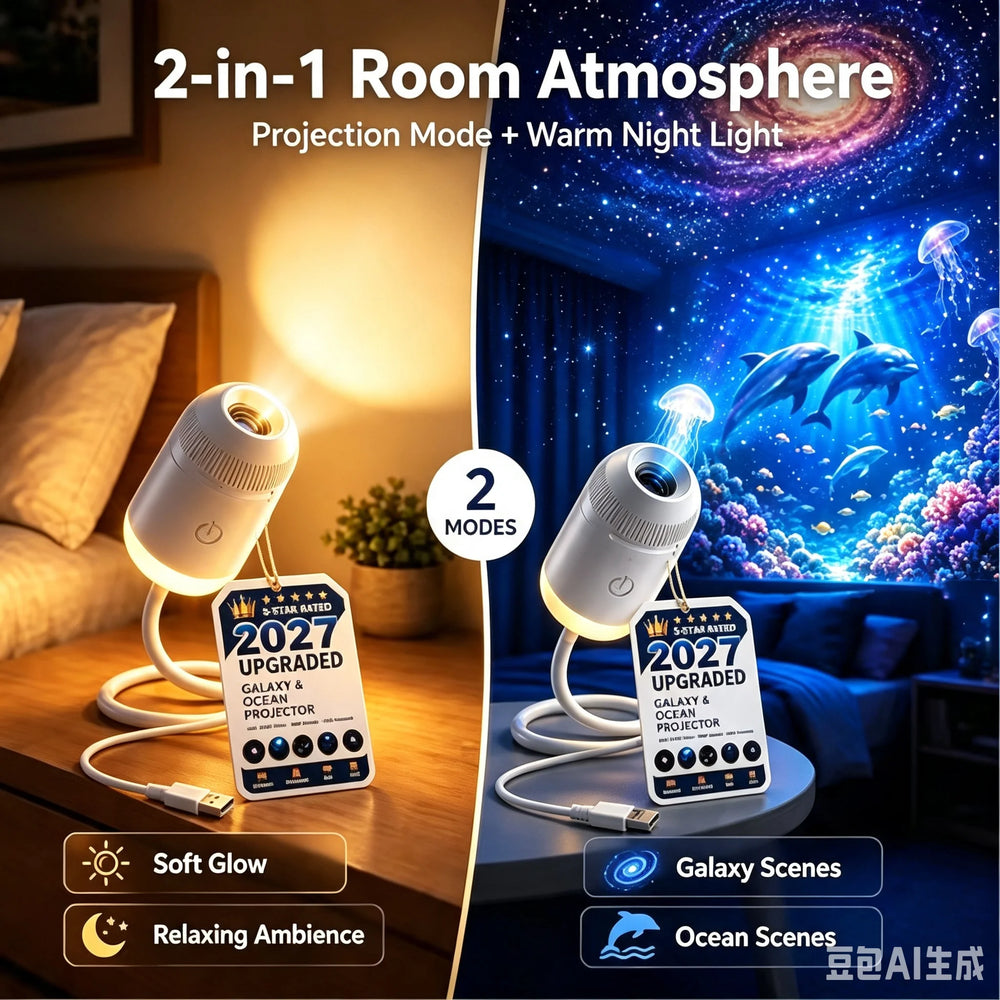 Flexible Galaxy Projector Night Light with Films | Braviixx