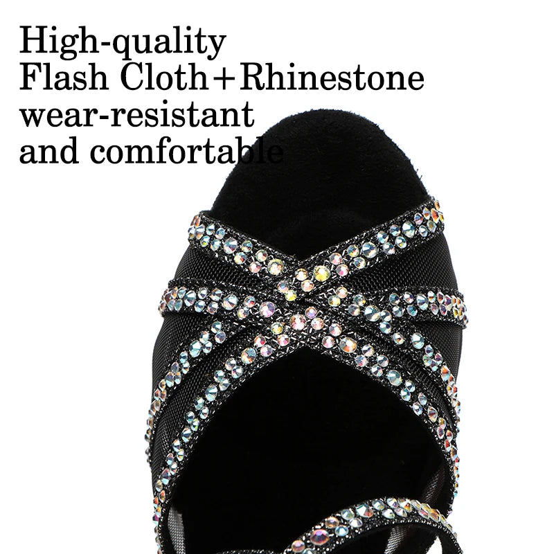 Women's Rhinestone Double-Buckle Dance Heels | Braviixx