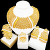 Four-Piece Necklace, Earrings, Bracelet & Ring Set | Braviixx