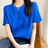 Women T-shirts 2026 Tops Solid Short Sleeve Loose O-neck  Cotton Casual Ladies Shirts Harajuku Korean Summer Woman Tshirts