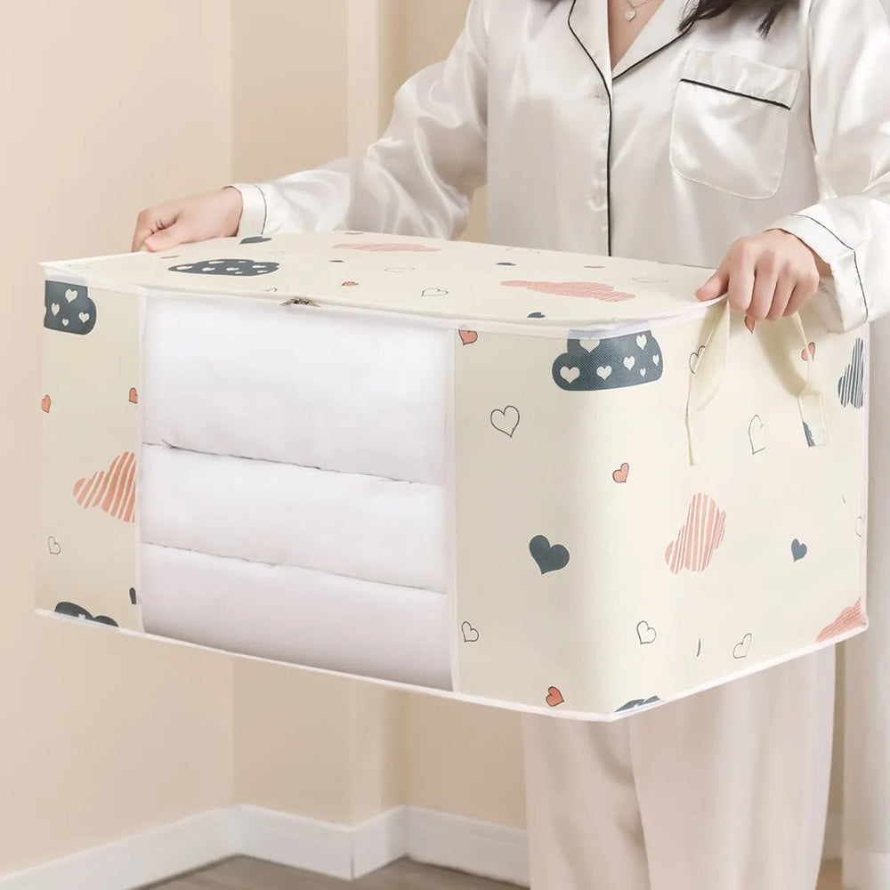 Foldable Clothes Storage Bag | Bedding Organiser with Window | Braviixx