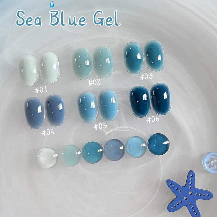 Sea Blue Series UV/LED Gel Nail Polish | 13 Color Sets | Braviixx