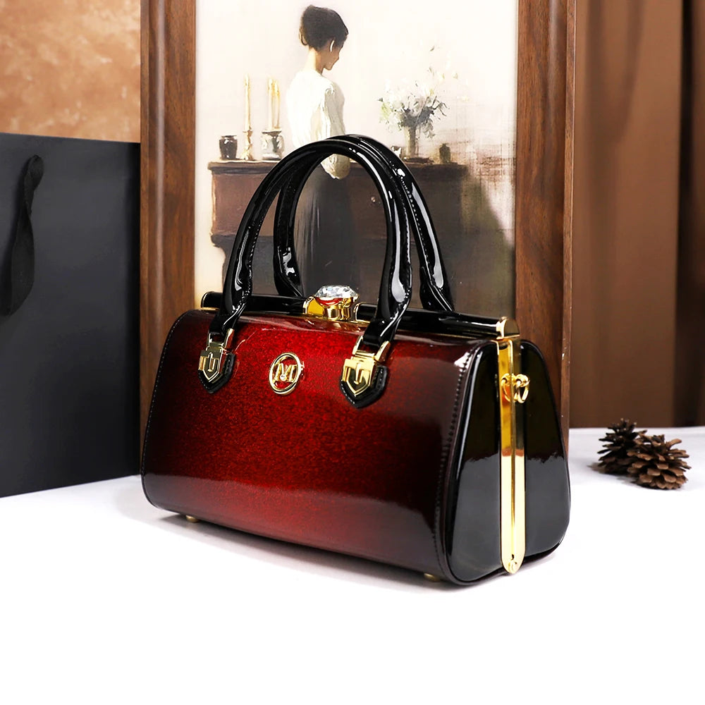 Structured Top-Handle Bag | Jewel Clasp & Shoulder Strap | Braviixx
