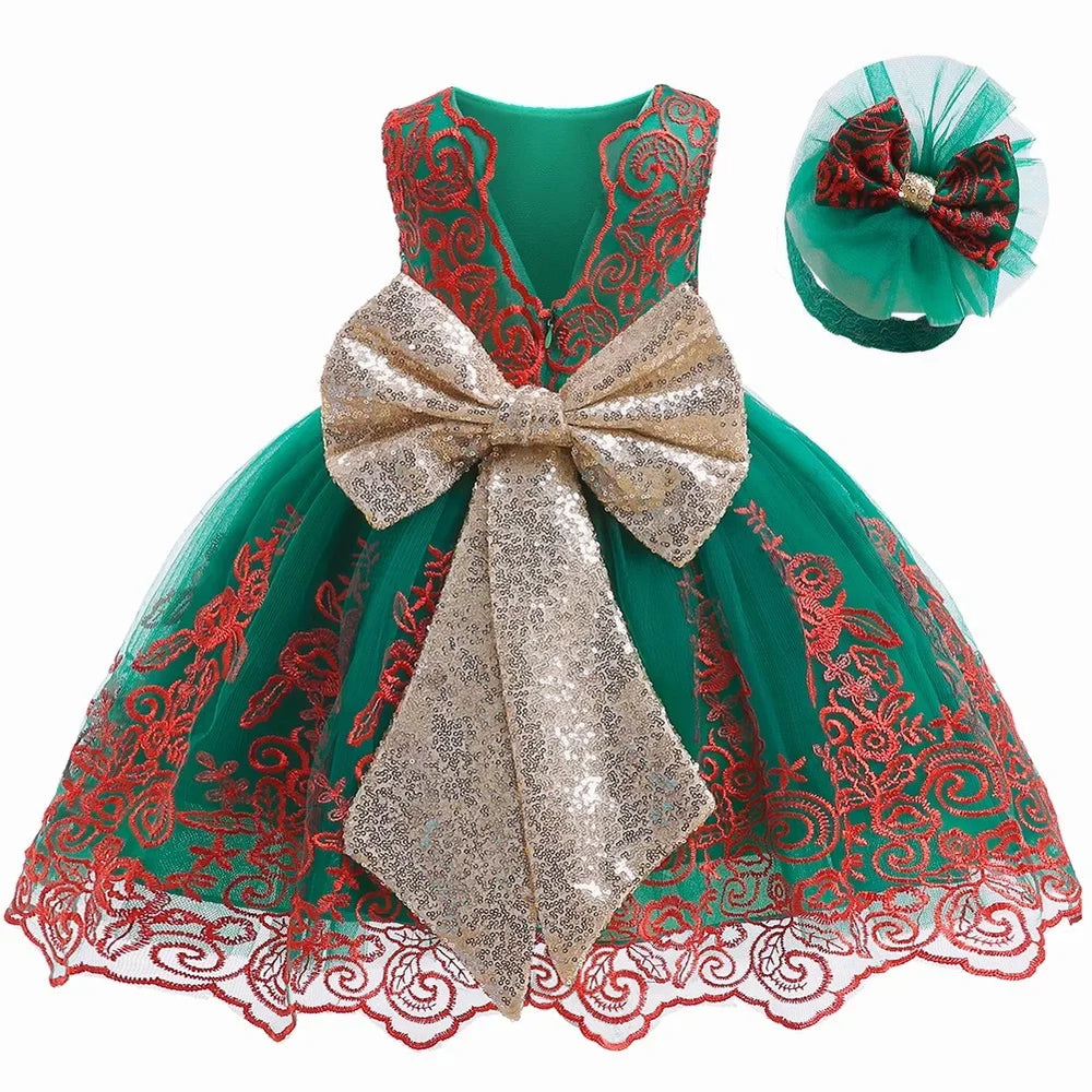 Baby Girls Princess Party Dress | Sleeveless Bow Ball Gown | 3M–24M | Braviixx