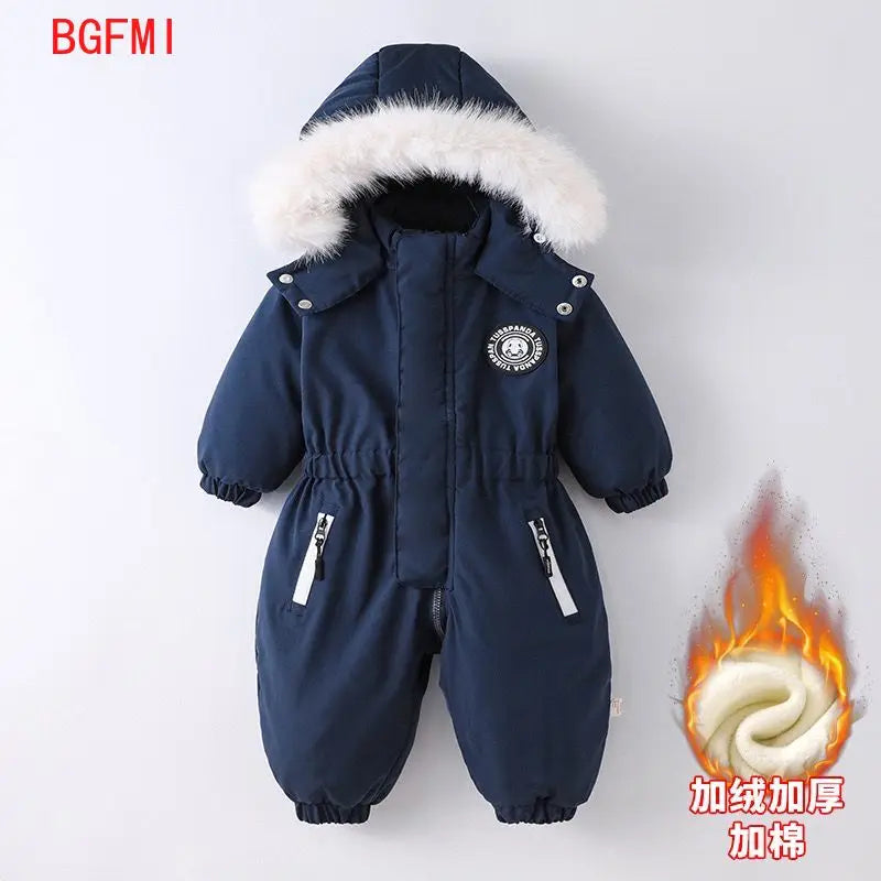 Kids’ Hooded Winter One-Piece Suit | Braviixx