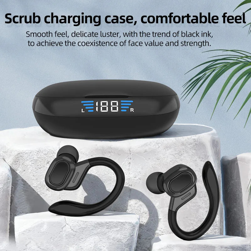 SP16 Wireless Sports Earbuds | Ear Hooks & Digital Charging Case | Braviixx