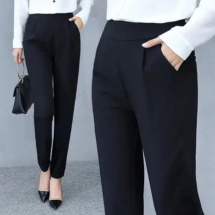 2026 Woman Suit Pants Elegant High Waist Pencil Pants OL Skinny Trousers Temperament Commuting Nine Point Harem Pants 90%