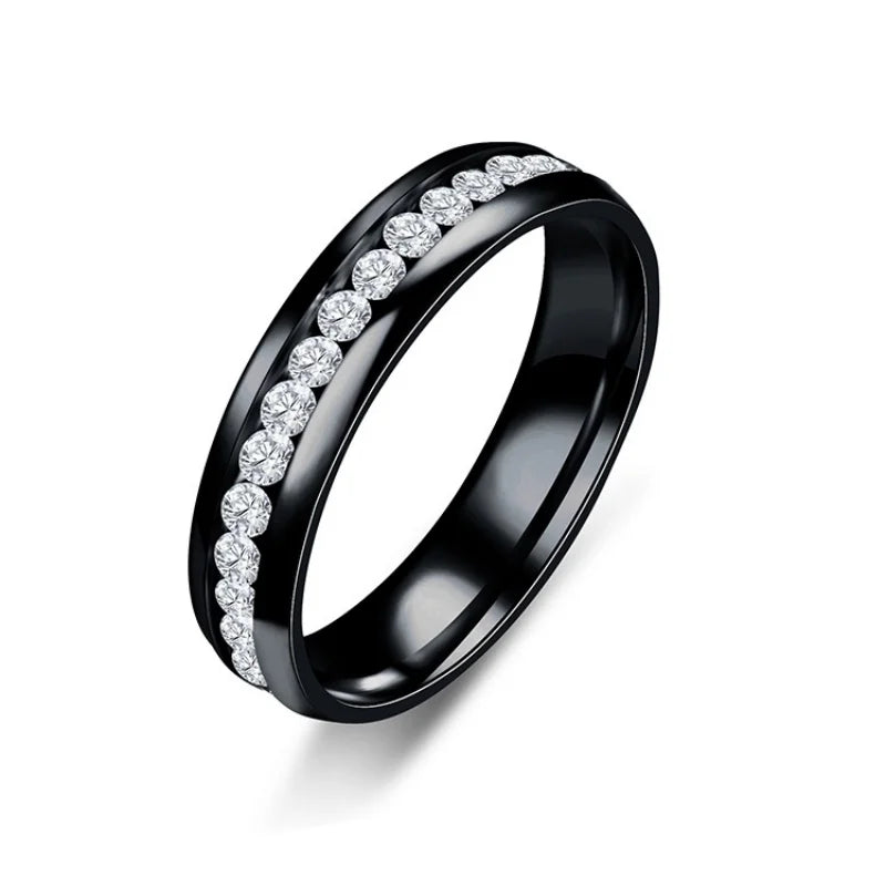 Classic Stainless Steel Zircon-Style Ring | Braviixx