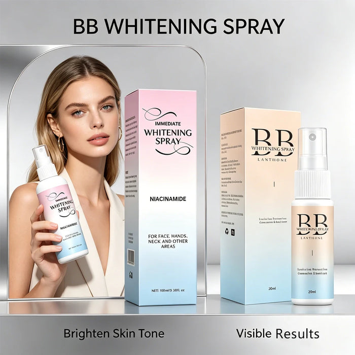 BB Whitening Spray & Brightening BB Cream | Moisturising Face Foundation | Skin Tone Perfecting Cosmetic