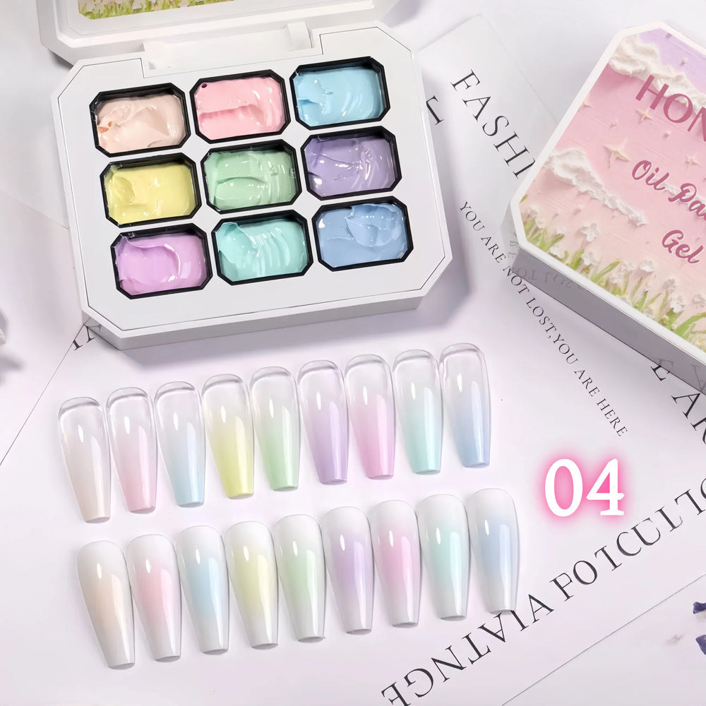 9-Color Solid Nail Polish Palette | Braviixx