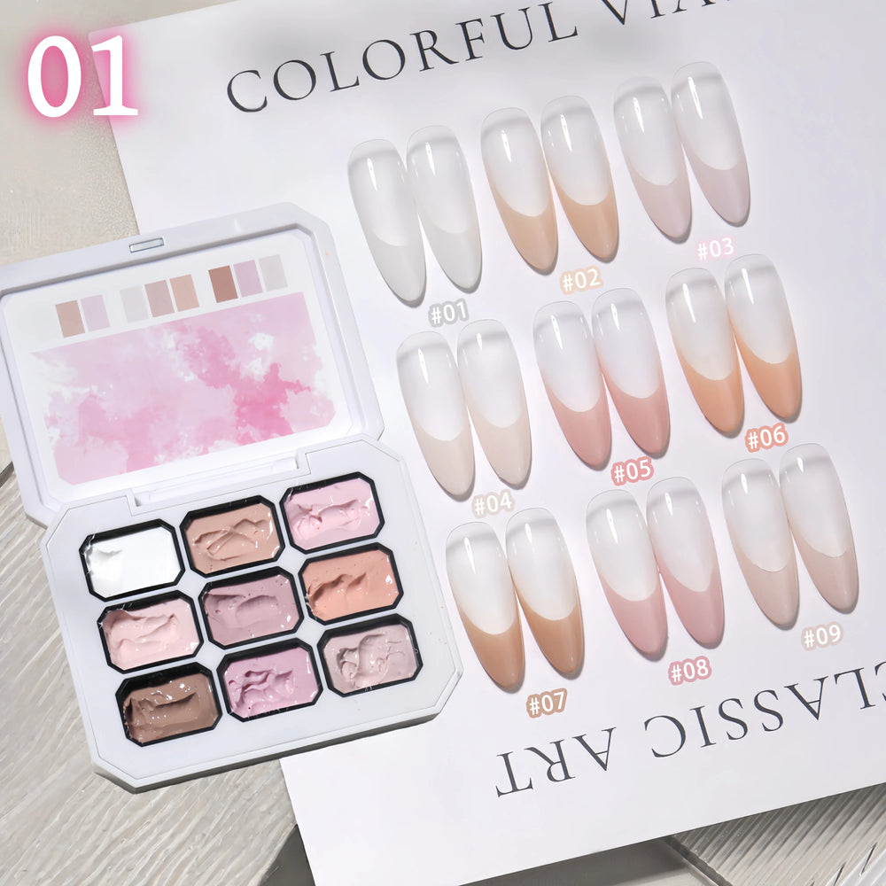 9-Color Solid Nail Polish Palette | Braviixx
