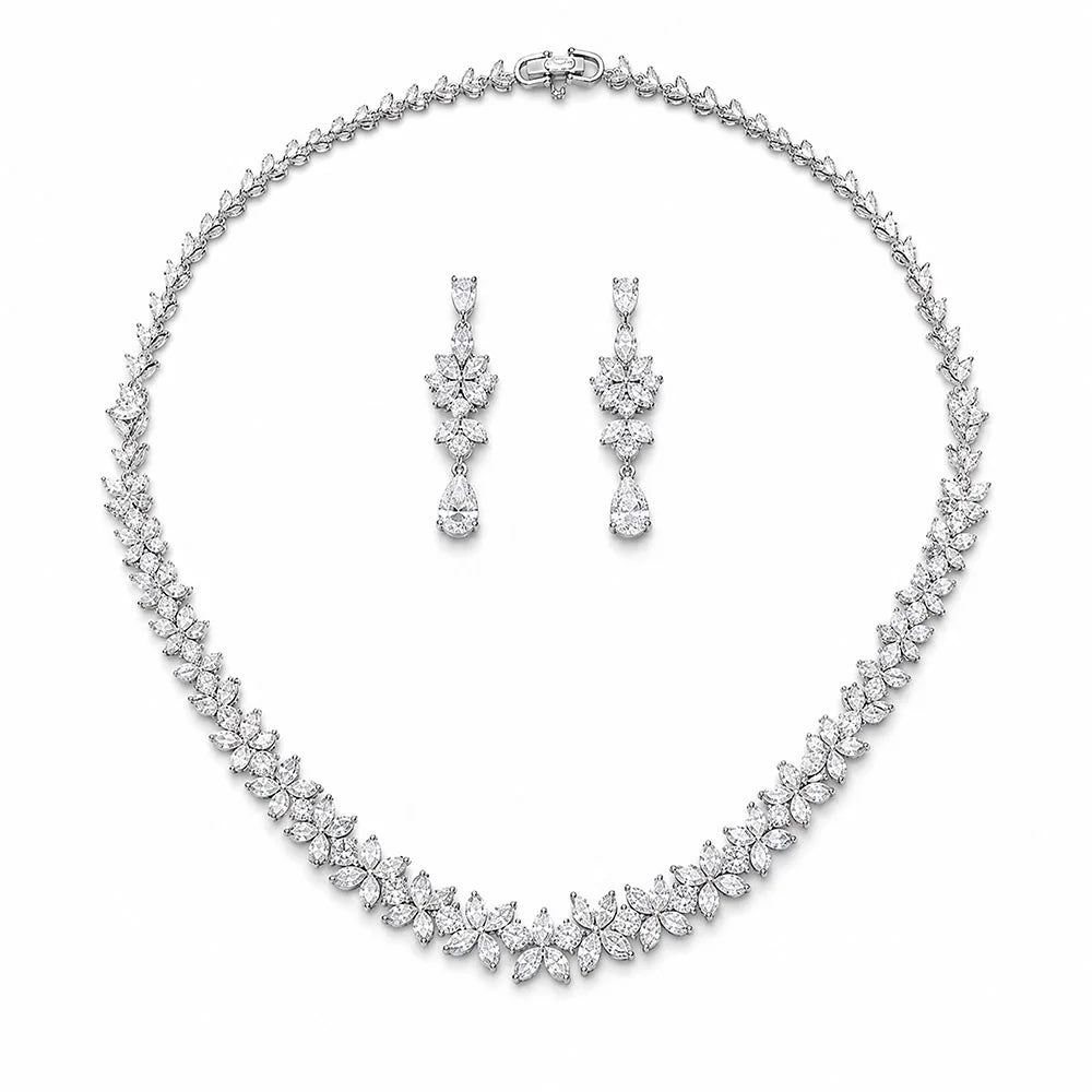 Heart Necklace & Earrings Set | Braviixx