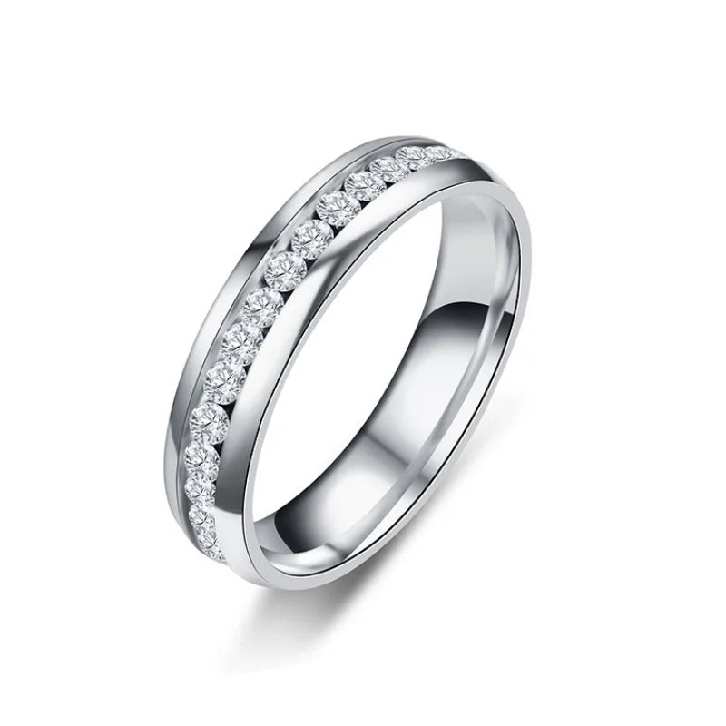 Classic Stainless Steel Zircon-Style Ring | Braviixx