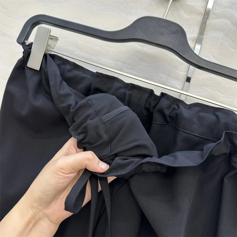 Women's pants New low waisted loose straight leg pants for the summer of 2026 Wool blend women's suit pants y2k casual pants