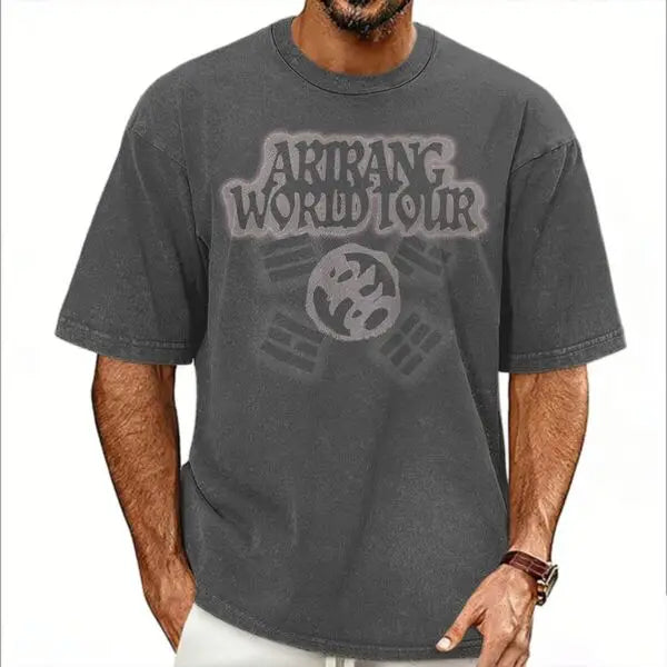 Pop Band 2026 Tour Concert T-shirts Women Men Short Sleeve 100% Cotton Washed Tshirts for Fan Gifts