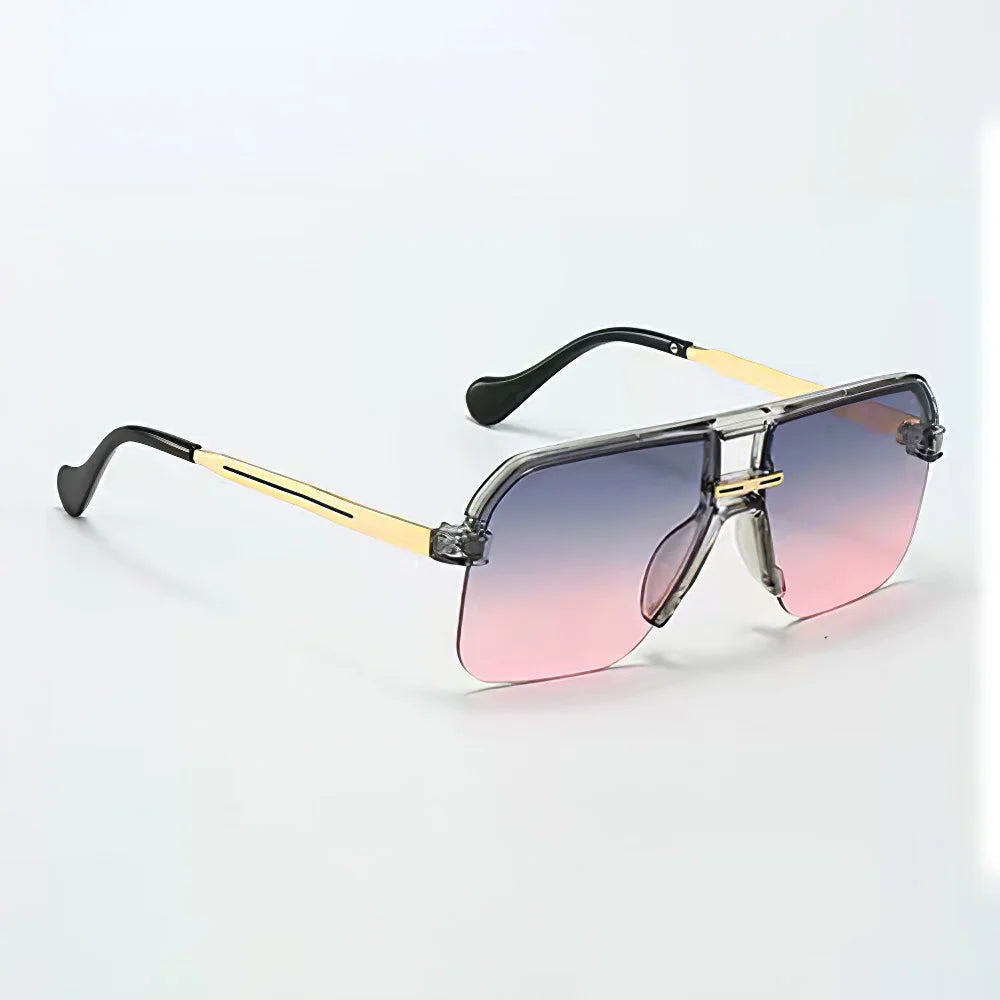 Women's Oversized Square Pilot Sunglasses | UV400 · Gradient Lens · Gold Temple | 6 Colours | Braviixx