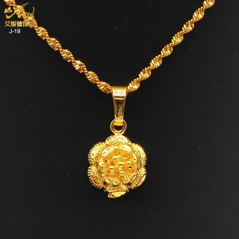 Gold-Tone Jewellery | Leaf Set & Pendant Necklace Options | Braviixx