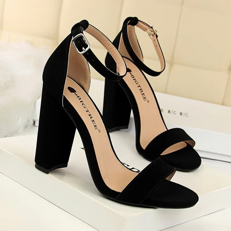 Ankle-Strap Block Heel Sandals | Open-Toe Occasion Shoes | Braviixx