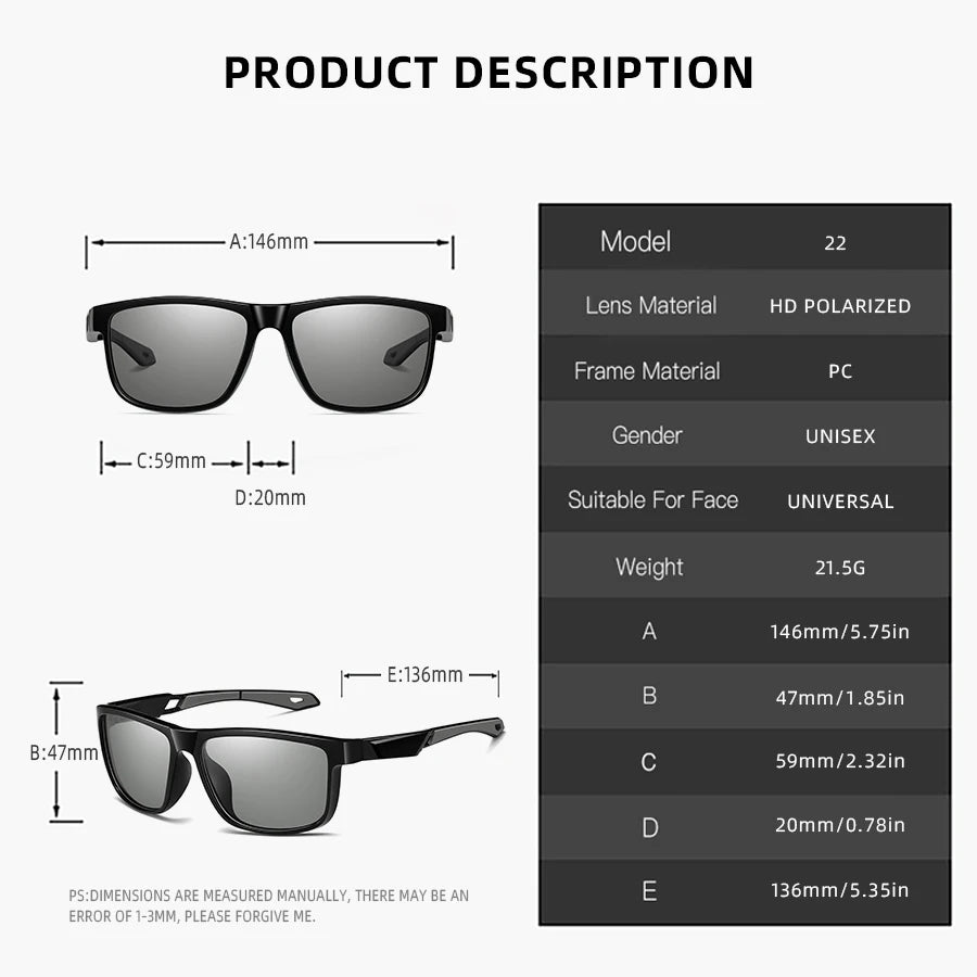 Photochromic Polarized Sports Sunglasses for Cycling & Driving | Braviixx