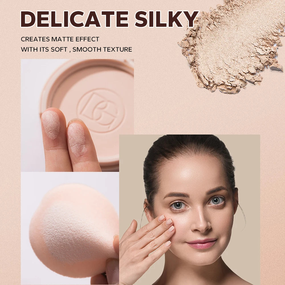 Oil Control Matte Pressed Face Powder | Long Lasting Flawless Setting Powder with Mirror | Braviixx