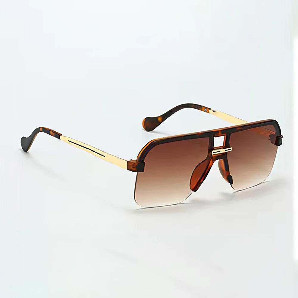 Women's Oversized Square Pilot Sunglasses | UV400 · Gradient Lens · Gold Temple | 6 Colours | Braviixx