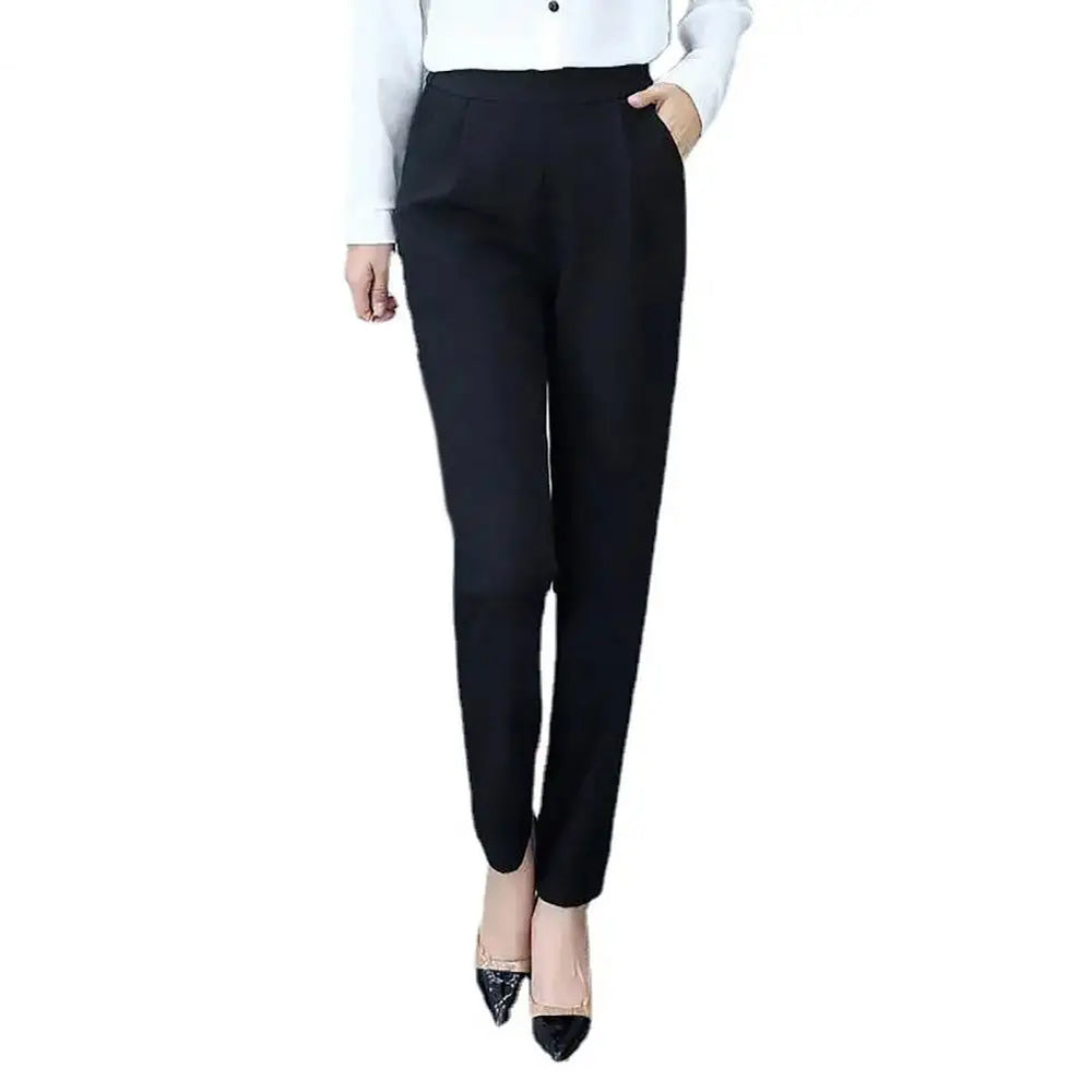 2026 Woman Suit Pants Elegant High Waist Pencil Pants OL Skinny Trousers Temperament Commuting Nine Point Harem Pants 90%
