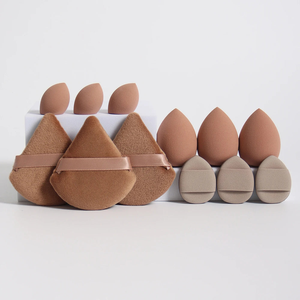 12-Piece Makeup Sponge Set | Powder Puffs, Beauty Eggs & Mini Sponges | Braviixx