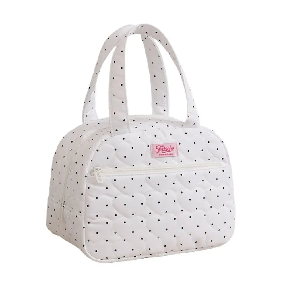 Quilted Lunch Tote Bag | Zip Pocket & Printed Designs | Braviixx