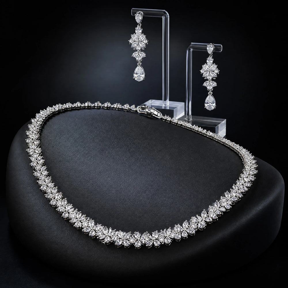 Heart Necklace & Earrings Set | Braviixx
