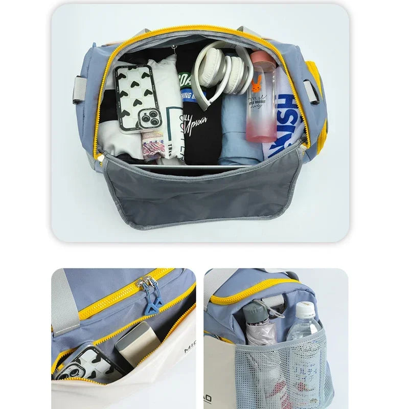 Colourblock Gym Duffel Bag | Separate Shoe Compartment | Braviixx