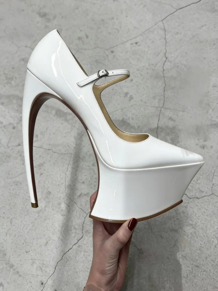 Pointed-Toe Platform Heels | Buckle-Strap & Bow Styles | Braviixx