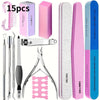 Manicure Nail Tool Kit, 10 or 15 Pieces | Braviixx