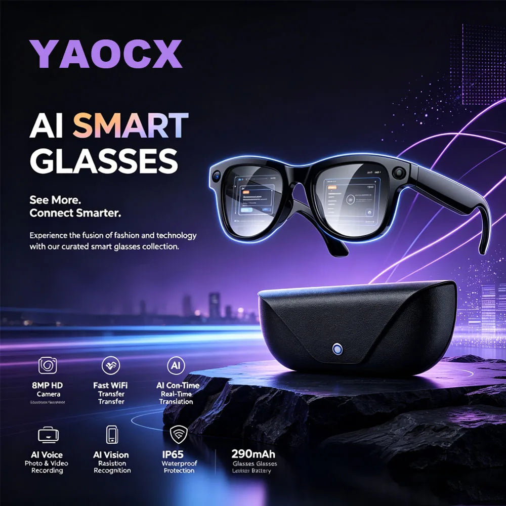 AI Smart Glasses | Camera, Translation & Bluetooth Audio | Braviixx