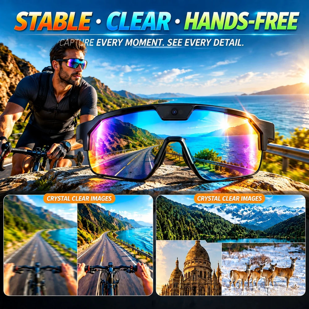 Camera Smart Glasses with Bluetooth Audio & Translation | Braviixx