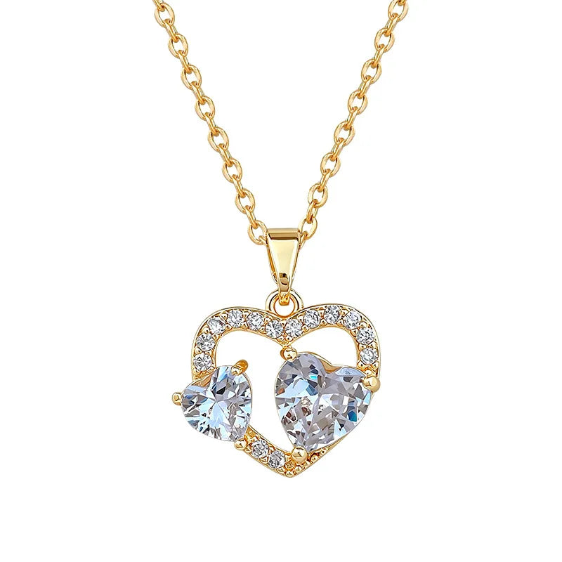 Heart Zircon-Style Pendant Necklace | Braviixx