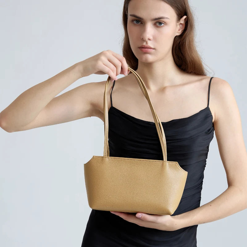 Mini Textured Shoulder Bag | Minimalist Zip Handbag | Braviixx