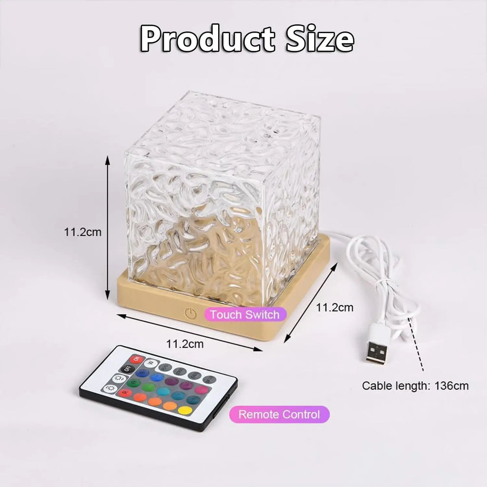 Water Ripple LED Projector Lamp | 16 Colours & USB Remote Control | Braviixx