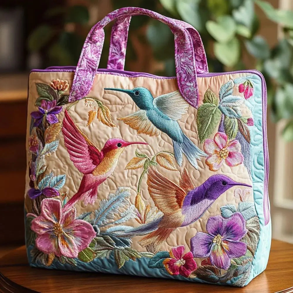 Vintage Printed Canvas Tote Bag | Large Capacity Quilted Handbag for Women