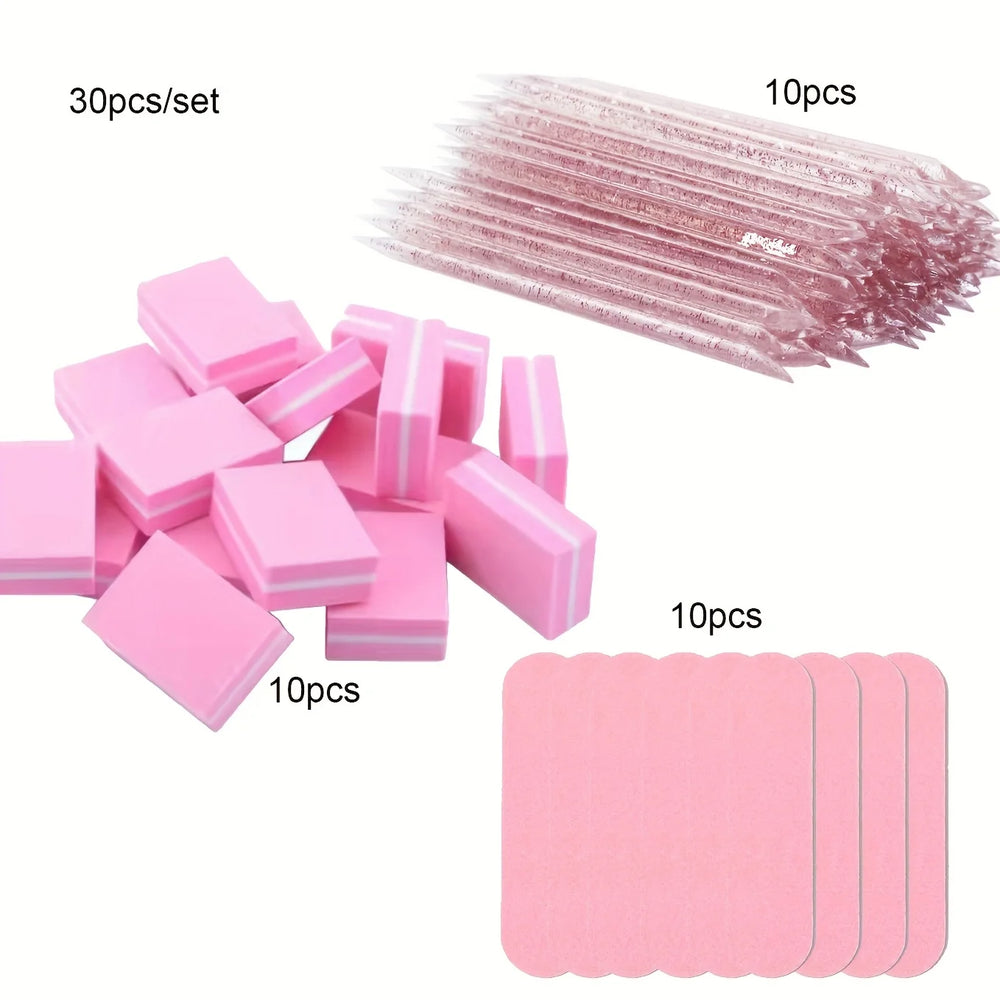 Pink Nail Care Kit, 30 Pieces | Braviixx