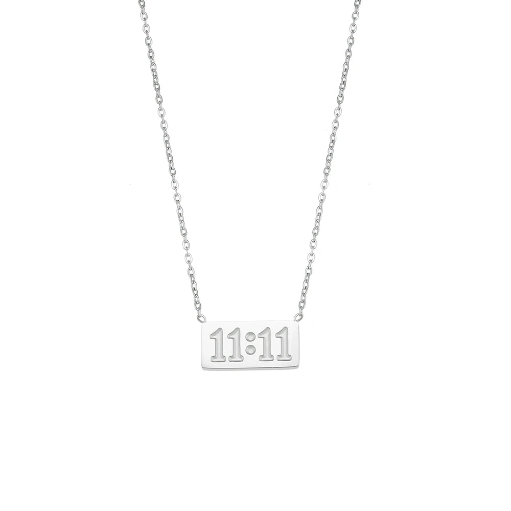 11:11 Stainless Steel Pendant Necklace | Gold-Tone or Silver-Tone | Braviixx