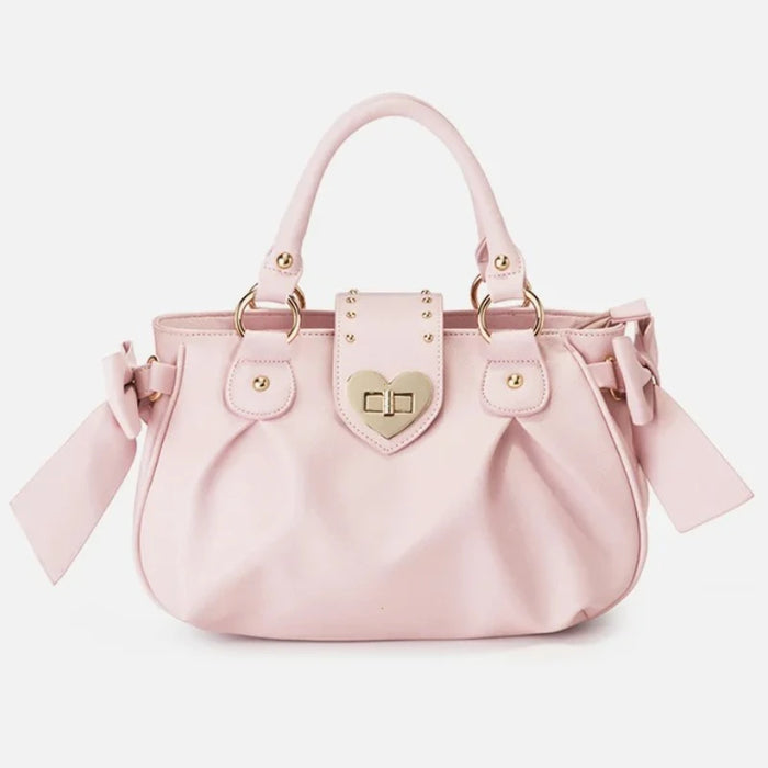 Bow-Detail Handbag | Heart Hardware & Mini Bow Design Options | Braviixx