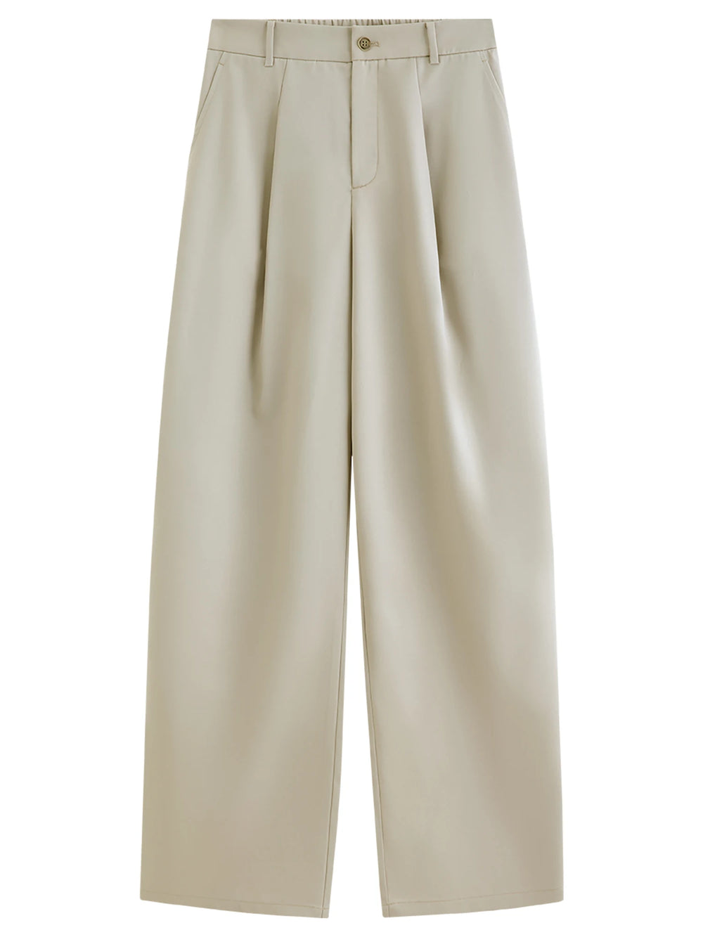 FSLE 2026 Summer Women's High Waist Wide Leg Tailored Trousers Elasticized Back Waist for Office Commute and Daily Wear